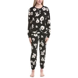 Dkny Womens  2Pc Top & Jogger Lounge Set, Black